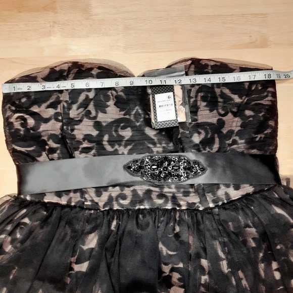 Plus 14/XS Embroidered Tulle Formal Dress - Picture 3 of 4